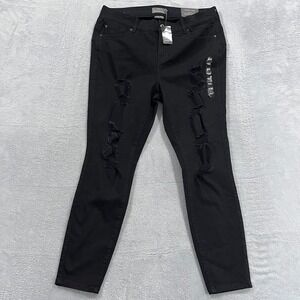 Torrid Jeans Womens 18R Bombshell Skinny Grunge Distressed High Rise Stretch‎